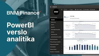 PowerBi verslo analitika kartu su BNM Finance