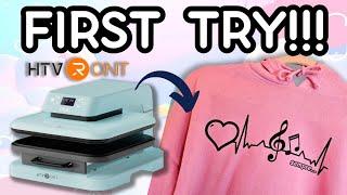 I TRIED HEAT TRANSFER VINYL FOR THE FIRST TIME! feat. @HTVRONTOfficial Auto Heat Press #htvront