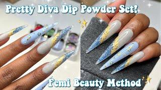 Trying Femi Beauty Method With Dip Powders | 3XL Extendo Stilettos | Nail Tutorial