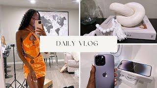 DAILY VLOG | Unbox my i14 pro max with me, cooking, amazon packages, oh polly try on haul