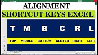 shortcut keys for alignment in Excel || types of alignment in ms excel