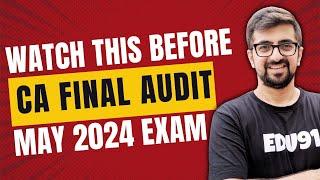 CA Final Audit Important Chapters For ICAI May 24 Exams | Neeraj Arora | For Sure ICAI Will Ask This