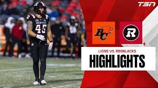 BC Lions vs. Ottawa Redblacks | CFL HIGHLIGHTS