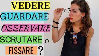 How to use Vedere, Guardare, Osservare, Scrutare and Fissare! - Learn when to use Italian verbs