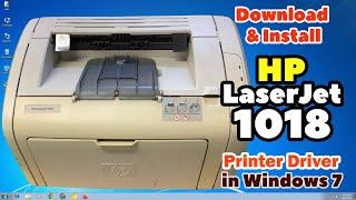 How to Download & Install Hp LaserJet 1018 Printer Driver Manually in Windows 7 PC or Laptop