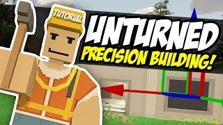 BUILDING TUTORIAL - Unturned Precision Building | Advanced Builds! w/Speed Build  (Simple)