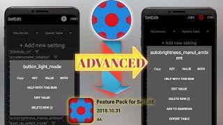 how to get advanced settings in setedit app