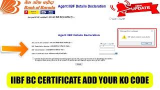 IIBF Certificate Link – IIBF Certificate KO Code कैसे Register करें - BOB BC