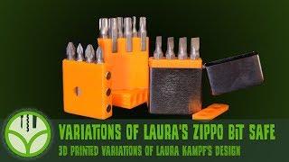 Design variations of Laura's Custom Zippo Bit Safe