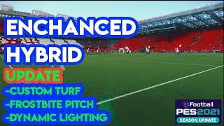 PES 2021 Update Enhanced Hybrid Mod Custom Turf + Frostbite Pitch + Dynamic Lighting