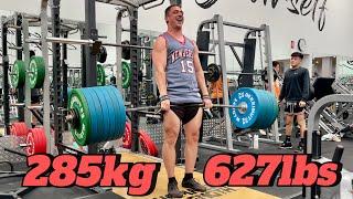 Squat everyday Day 1839: Deadlift 285kg/627lbs (PR)