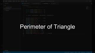 Perimeter of Triangle | Javascript