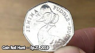 JEMIMA PUDDLE-DUCK LUCK!! || £100 50p COIN ROLL HUNT || Ep.21 - 2019