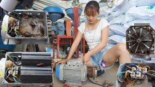 Repair severely damaged electronic mill motor, genius in repairing electrical equipment