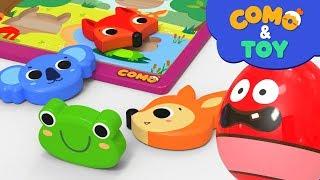 Como | Animal Puzzles |  Learn colors and words | Cartoon video for kids | Como Kids TV