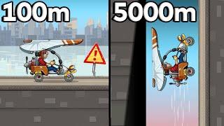 Hill Climb Racing 2 - GLIDER in INTENSE CITY 5064m | Walkthrough gameplay