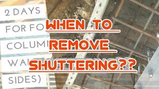 Shuttering Removal Duration