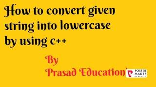 #c-program to convert given string into lowercase #strlwr( )