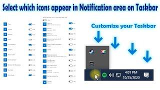 How to Choose Which Icons Appear in the Notification Area on Windows 10 Taskbar