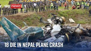 Pilot only survivor after plane crashes during takeoff in Nepal killing 18 people