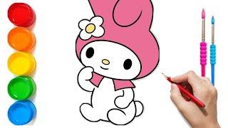 How to Draw My Melody Easy Step by Step