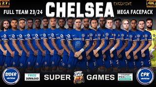 CHELSEA Facepack Full Team Season 23/24 (26 Player) PES 2021 ( SIDER ◆ CPK )  أحدث أوجه تشيلسى 2023