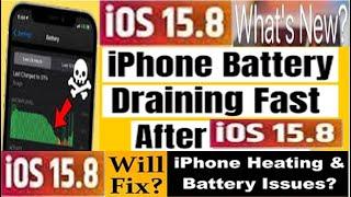 iOS 15.8 Battery Test || How To Fix iOS 15.8 Battery Drain Issue || iOS 15.8 battery draining