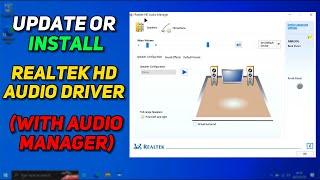 How to Download and Update Realtek HD Audio Driver on Windows 10/11 with Realtek Audio Manager Incl.