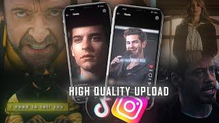 HOW TO UPLOAD HIGH QUALITY VIDEOS ON INSTAGRAM OR TIKTOK