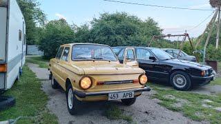 Summer POV Driving ZAZ 968M from year 1987 and lookaround