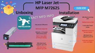 How to install HP Laser Jet MFP M72625 Unboxing , how to install Toner , Imaging unit  #hp #unboxing