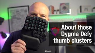 Dygma Defy keyboard thumb cluster configuration