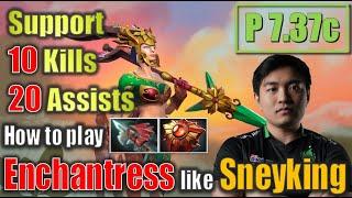 Great Support Enchantress Sneyking 10 Kills 20 Assists #dota2 #gameplay4k #patch737c