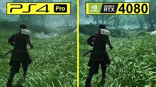 Ghost of Tsushima Director's Cut PS4 Pro vs PC RTX 4080 4K Ultra Graphics Comparison