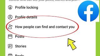 Facebook How People Find & Contact You Settings