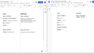 Google Docs - Creating a Two Column Document