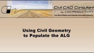 InRoads Tutorial: Civil Geometry and the ALG