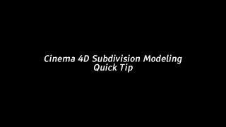 C4D Modeling Tip