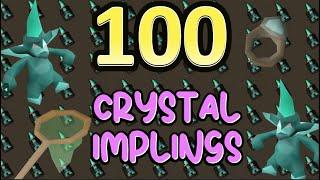 Loot from 100 Crystal Implings After Crystal Shard Buff Update