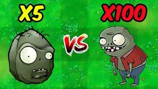 PVZ 1 Hybrid Challenge - 5 Of All Hybrid Plants Vs 100 Imp - Who Will Win?