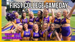 FIRST COLLEGE GAMEDAY I ECU CHEERLEADER