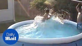 A cool dad has created waves by making pool wave machine - Daily Mail