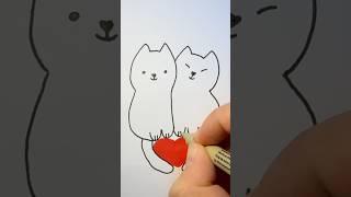 How to draw cute cats easy Step by step Drawing for kids