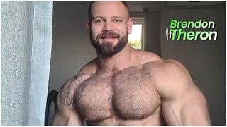 Big Muscle Hairy Bodybuilder▫️Brendon Theron 