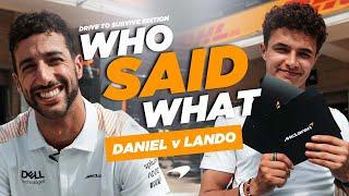 Lando Norris and Daniel Ricciardo play the Formula 1: Drive to Survive Quiz