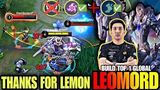 LEOMORD BUILD PRO PLAYER RRQ LEMON IS BACKBuild Top 1 Global Leomord ~ Mlbb