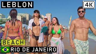  Summer in Rio de Janeiro, Brazil: LEBLON BEACH, January 2022  |【4K】