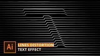 Illustrator Tutorial - Create Lines Distortion Text Effect in Adobe Illustrator