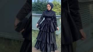 Black Long frock with hijab | #hijabstyle #youtubeshorts #viralvideo