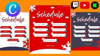 How to make A Stream Schedule: Canva Tutorial (Free Template)